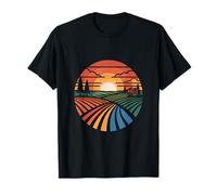 Agricultural Teacher Retro Farming Landscape Innovation T-Shirt