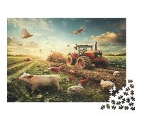 Agricultural Tillage Machines Jigsaw Puzzles. 52x38cm/1000pcs Poultry Animals Whimsical Challenge Toy for Educational Games Gifts