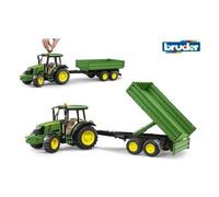 Agricultural vehicle Bruder JOHN DEERE Tractor with Trailer, model 02108, for