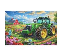 Agriculture Vintage Tracto 1000 Piece Jigsaw Puzzle Rural Life For Men Cognitive Development Adults Anxiety Memory Care Mothers Valentines Gift High-grade Rigid Cardboard 1000 PCS