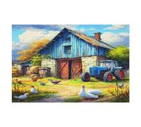 Agriculture Vintage Tractor 1000 Piece Jigsaw Puzzle for Adults Teens Rural Life Gaming Break Activity Mental Reset Colourful Design Great Gift for Gamers 1000 PCS