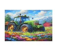 Agriculture Vintage Tractor 1000 Pieces Jigsaw Puzzles Rural Life For Men Educational Decompression Adults Anxiety Memory Care Mothers Valentines Cardboard 1000 PCS