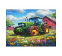 Agriculture Vintage Tractor 500 Piece Complete Jigsaw Puzzle Set Rural Life Teens Beginners Educational Challenge Puzzle Fans Group Play Anniversary Fathers Thick Cardboard 500 PCS