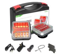 Agrieyes Wireless Trailer Lights, Magnetic LED Trailer Light Rechargeable, Portable Tow Lights Kit for Trucks, Wrenker, Boat, RV, Caravan, DOT Compliant