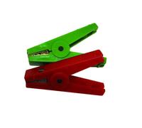 Agrifence Spare Crocodile Clips Rd/Grn Pack 2 - Horse Electric Fencing - Size: Small