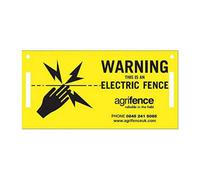 Agrifence Warning Signs (H4873) (Pack Of 5) Yellow/black (One Size)