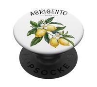 Agrigento Sicily Lemon Art Italian Fruit Sicilia Vintage PopSockets Adhesive PopGrip