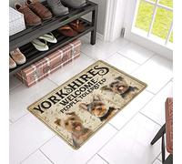 Agriism Door Mat Indoor Entrance Porch Welcome Funny Flannel Floor Mat Yorkshire Terrier Welcome People Tolerated Doormat Home Decor Home Decor Housewarming Decor 24x16 Inch