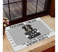 Agriism Door Mat Indoor Entrance Porch Welcome Funny Non Slip Rugs Border Collie Personal Stalker Doormat Home Decor Housewarming Decor 24x16 Inch