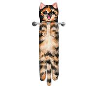 AGRIMONY Cat Funny Hand Towels for Bathroom Kitchen - Cute Decorative Cat Decor Hanging Washcloths Face Towels Super Absorbent Soft - Valentine Housewarming Birthday Gift for Women Cat Lovers