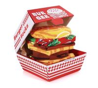 AGRIMONY Funny Burger Socks Box for Dad Father Men Women Teenage Boys - Funny Gifts Novelty Fun Funky Food Cool Crazy Silly Odd Socks Fathers Day Easter Birthday Gifts Christmas Stocking Fillers