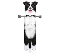 AGRIMONY Funny Dog Towels - Kawaii Decoration for Kitchen Bathroom - Personalised Gadgets Housewarming Easter Women Men Mum Dad Dog Owner Couples - Border Collie