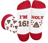 AGRIMONY I'm Holy 16 years old Socks for Women Teenage Girls from Mum - Funny Novelty 16th Birthday Gifts for Teen Girls Teenager - Fun Funky Happy Silly Socks Gift Ideas Christmas Stocking Fillers