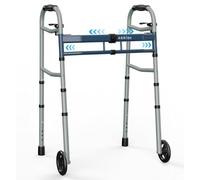 Agrish Narrow Walkers for Small Doorways - Width Height Adjustable Walker, Folding Walkers for Seniors Handicapped & Disabled, Standard Walkers for Tight Spaces, Steel Frame Support to 400 lbs