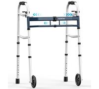 Agrish Narrow Walkers for Small Doorways - Width Height Adjustable Walker, Folding Walkers for Seniors Handicapped & Disabled, Standard Walkers for Tight Spaces, Steel Frame Support to 400 lbs