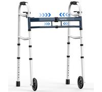 Agrish Zimmer Frame Walking Aids for The Elderly - Adjustable Walking Frame with Wheels, Mobility Walker for Seniors Zimmer Frame with Wheels, Supports 400 lbs