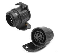 AGRISHOP 7 to 13 Pin Plug Socket Converter,13 to 7 Pin Plug Socket Adapter Connector,Trailer Caravan Towing Van Towbar Socket,Trailer Plug Adapter,12V Waterproof Electric Adaptor Converter