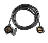 AGRISHOP 7pin Trailer Board Extension Lead 6m Working Length with 1x7pin Trailer Plug and 1x7pin Trailer Socket,12v Trailer Lighting Extension Straight Cable for Towing Caravan Vehicle
