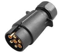 AGRISHOP 7pin Trailer Male Plug Waterproof Trailer Electrical Connector Towing Plug, 7pin Trailer Light Board Plug