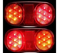 AGRISHOP LED Trailer Lights - 4 Function, 2pcs Van Tail Lights, Stop Brake Position Indicator for Caravan E-approval