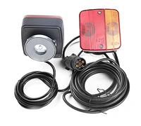 AGRISHOP Magnetic Trailer Tail Light Kit - 12V Bulb with 7.5m Cable, 7 Pin Plug for Caravan Truck RV Trailer, E-Approved