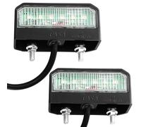 AGRISHOP Number Plate Lamp LED 12v 24v Waterproof ECE, 2x License Plate Light Cool White for RV Tractor