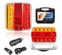 AGRISHOP Wireless Trailer Lights Magnetic,12/24v Led Magnetic Trailer Tail Lights Waterproof LED Trailer Rear Lights,5Function Bluetooth Trailer Lights Rear Trailer Lights Wireless Rechargeable E-mark