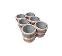 Agritel Quarantine Printed Packing Tape - 48mm x 66m - White with Red Safety Warning Text - Self-Adhesive Packaging Tape for Warehouses & Food Production - Pack of 12 Rolls