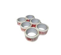Agritel Quarantine Printed Tape - 48mm x 66m - White with Red Safety Warning - Self-Adhesive Packaging Tape for Warehouses & Food Production - Pack of 6 Rolls