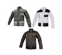 Agritrade AK Classic Work Jacket/Strong Combat Heavy Duty/Triple Seams / 3 Models - Professionally Aesthetically Made of Durable Fabric - Reinforced Multipockets Workwear (62, Classic Grey - Orange)