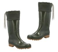 Agritrade AK Grand S Men's Waterproof PVC Outdoor Wellies | Men's solid green PVC rain boots with removable nonwoven liner, polyester lining and drawcord top