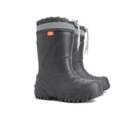 Agritrade AK Thermal Children Wellington Boots EVA Outer Rain Shoes Kids Wellies with a Puller Removable Refill Non-slip Sole - Graphite Colour (3.5 UK, numeric_3_point_5)