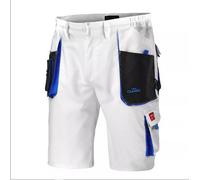Agritrade Ak Uk28-30W/eu46 White Shorts Men Work Half Elastic Waist Triple Stitched Cordura Reinforcing Stress Points Blue Inserts
