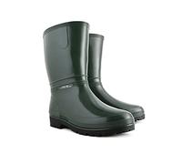Agritrade AK Warm Lining Textile Wellington Boots Women Ladies Wellies Durable Waterproof Walk Rain Pull-On Round Toe Comfortable Anti-slip Sole - Dark Green (6 UK, numeric_6)