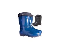 Agritrade AK Warm Lining Textile Wellington Rain Boots Women Ladies Wellies Durable Round Toe Comfortable Anti-slip Sole - Blue (4 UK, 4)