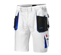 Agritrade AK Work Shorts White Combat Shorts Half Elastic Waist Workwear Multi-Pocket S-3XXL Reinforced Hard-Wearing Cotton