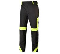Agritrade Ak Work Trousers Vis Men's Workwear Multi Pocket Classic Pants Decorators Style Black-Yellow Uk32-34Inch(Eu50)