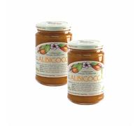 Agritur - Organic Extra Apricot Jam Classic Bio, 60% Fruit, with Cane Sugar and Pectin, Natural and Tasty, Ideal for Breakfast, Desserts and Yoghurt, Pack of 2×330 g