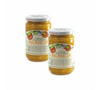 Agritur - Organic Extra Orange Jam Classic Bio, 60% Fruit, with Cane Sugar and Pectin, Natural and Tasty, Ideal for Breakfast, Desserts and Yoghurt, Pack of 2×330 g