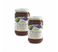 Agritur - Organic Extra Plum Jam Classic Bio, 60% Fruit, with Cane Sugar and Pectin, Natural and Tasty, Ideal for Breakfast, Desserts and Yoghurt, Pack of 2×330 g