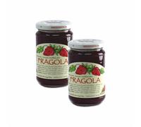 Agritur - Organic Extra Strawberry Jam Classic Bio, 60% Fruit, with Cane Sugar and Pectin, Natural and Tasty, Ideal for Breakfast, Desserts and Yoghurt, Pack of 2×330 g