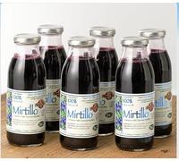 Agritur - Organic Wild Blueberry Juice pack 6x330ml - 100% pressed blueberries, rich in polyphenols and antioxidants, no added water or sugars, pure and natural