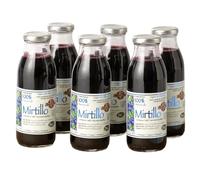Agritur - Organic Wild Blueberry Juice pack 6x330ml - 100% pressed blueberry, rich in polyphenols and antioxidants, no added water or sugars, pure and natural