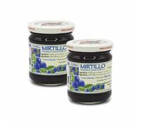 Agritur - Organic Wild Blueberry Preserve, No Added Sugar, Only Fruit Sugars, Natural, Ideal for Breakfast/Snacks, Perfect as a Dessert Topping, Pack of 2×210g