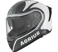 Agrius Storm Discharge Motorcycle Helmet XL Gloss Grey White
