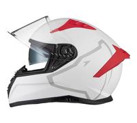 Agrius Storm Shield Motorcycle Helmet L Matt Light Grey Red
