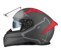Agrius Storm Shield Motorcycle Helmet XXL Matt Dark Grey Red