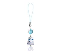 Agromusk Cat Phone Charms,Cute Lucky Kitty Beaded with Flower Phone Strap,Kawaii Y2K Bag Decor Aesthetic Cat Charm Accessories, One Size, Ceramic Glass, No Gemstone