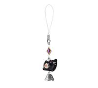 Agromusk Cat Phone Charms,Cute Lucky Kitty Beaded with Flower Phone Strap,Kawaii Y2K Bag Decor Aesthetic Cat Charm Accessories, One Size, Ceramic Glass, No Gemstone