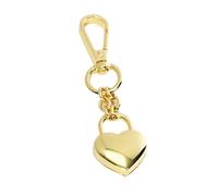 Agromusk Gold Heart Padlock Bag Charms,Heart Shaped Keychain Accessories for Women Handbag Purse Charm Chain Gift, Gold, One Size